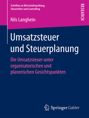cover image of Umsatzsteuer und Steuerplanung